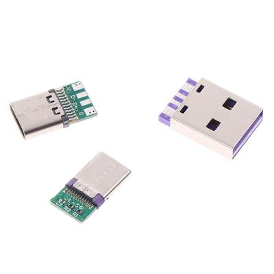 5 шт. разъем USB 3.1 типа C припой провода и кабель поддержка печатной платы