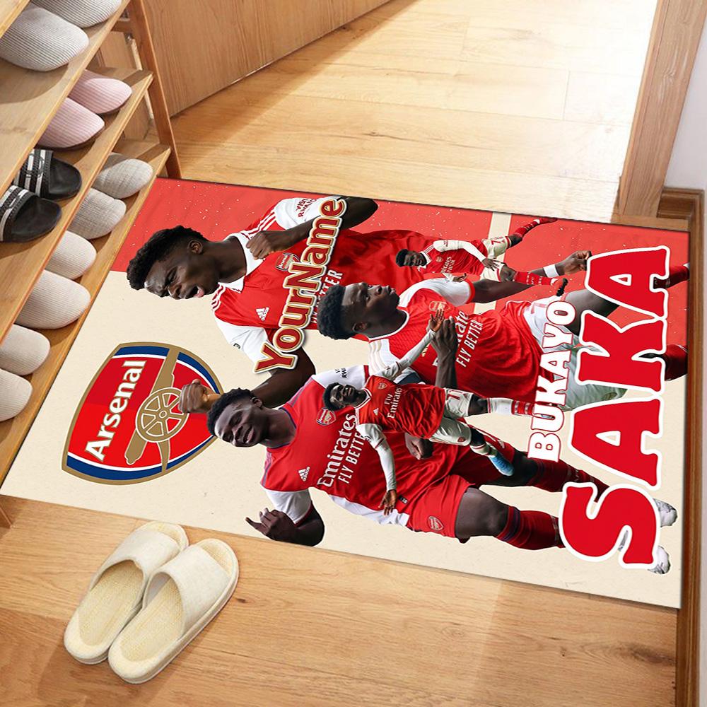 Arsenal Personalized Name Area Rug Suitable for Outdoor Playrooms Entryway Decorate room Anti-slip Rug Decorate Offices Best for Christmas