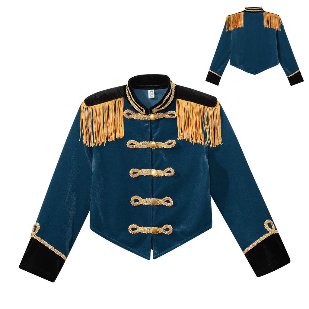 Костюм барабанщика для девочек и мальчиков, форма для марширующего оркестра, главарь барабанщиков, костюм принца для костюмированного представления на Хэллоуин