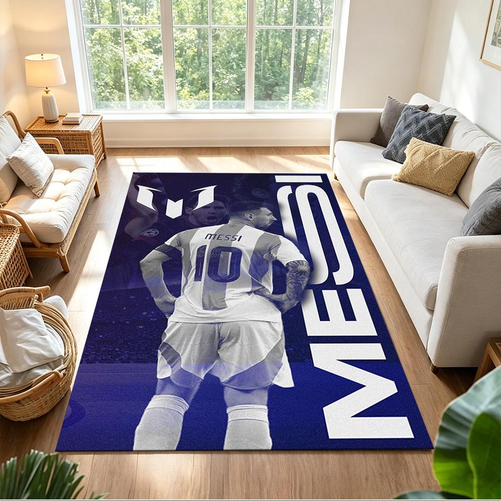 Football Messi Floor Rug Office Rug Design for Bedrooms Outdoor Living Rooms Game Room Anti-slip Rug Office home decor