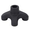 Cane Tip 4 Prong Heavy Duty Non Slip Walking Cane Quad Base Replacement ABS Rubber for 19mm Cane Shaft