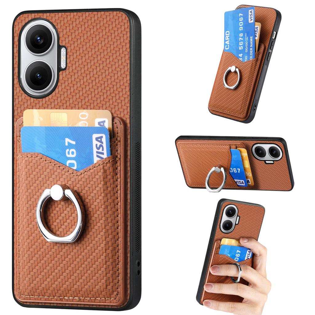 For Xiaomi Redmi Turbo 4 Pro 5G Case Card Slots Ring Holder Kickstand Phone Cover