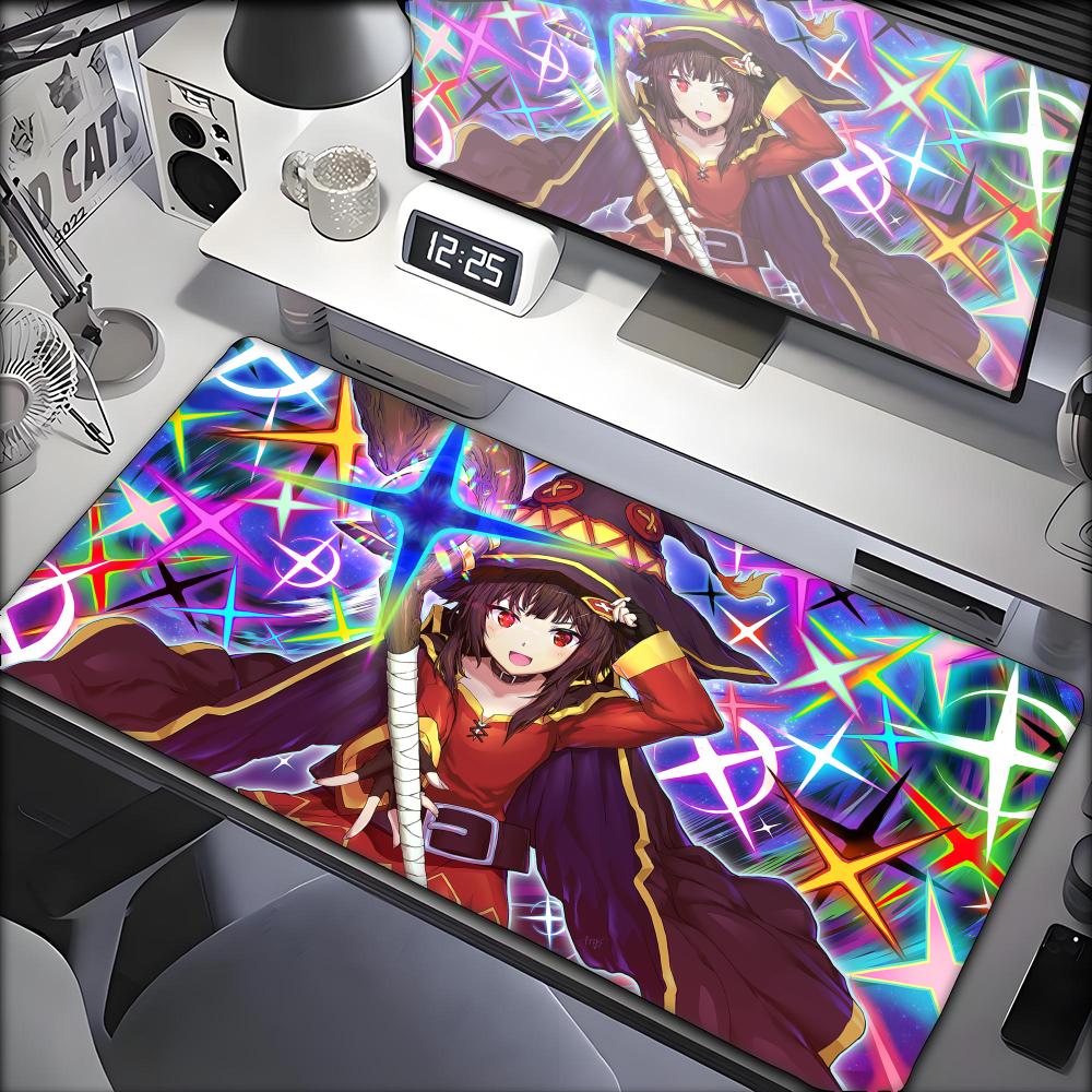 KonoSuba Мегумин XXL коврик для мыши Аниме Компьютерный коврик xmm Игровые аксессуары Кавайный коврик для мыши Большой Padmouse Клавиатура Deskmat