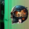 Хэллоуин 3D Эффект Наклейки Темный Готический Стиль Череп Наклейки на Стену Ужас Тема Кладбища Декоративные Наклейки