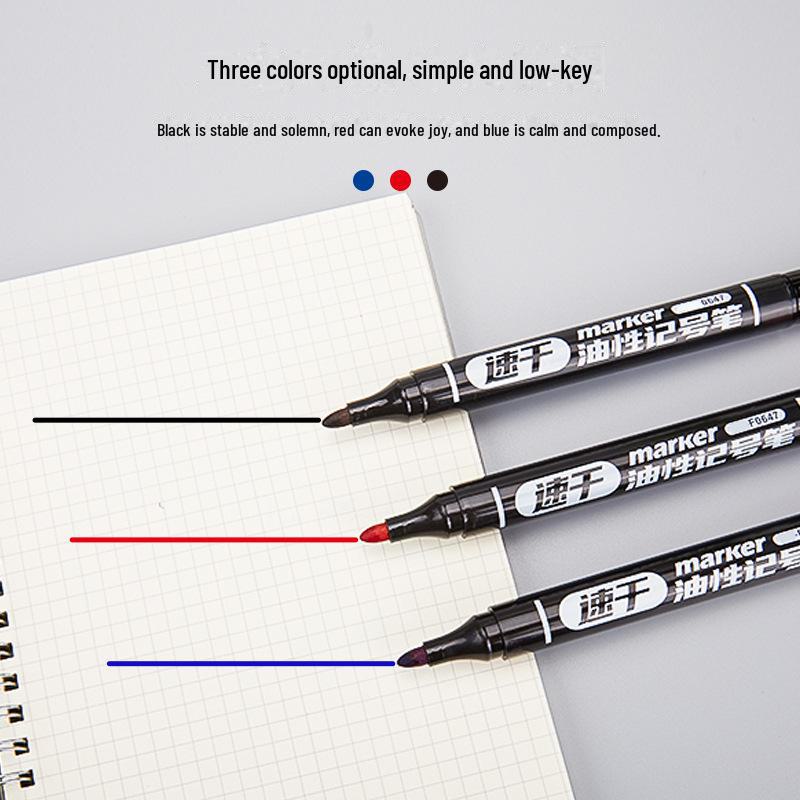 Черная толстая водонепроницаемая ручка-маркер с большой емкостью