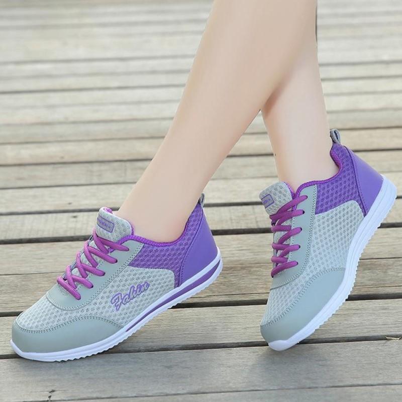 Fashion Women Sneakers Fashion Lace Up Shoes Woman Sneakers Flat Shoes For Women Soft Solid Color Tenis Feminino Female Footwear