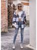 2024 New Autumn and Winter Fashion Simple Casual Hooded Plaid Shirt Loose and Comfortable Commuting Medium Length Women's Coat