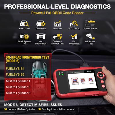 [Распродажа] LAUNCH X431 CRP123 CRP123 E OBD2 Сканер Диагностический инструмент для систем ABS/SRS/Трансмиссии/Двигателя Бесплатное обновление на всю жизнь