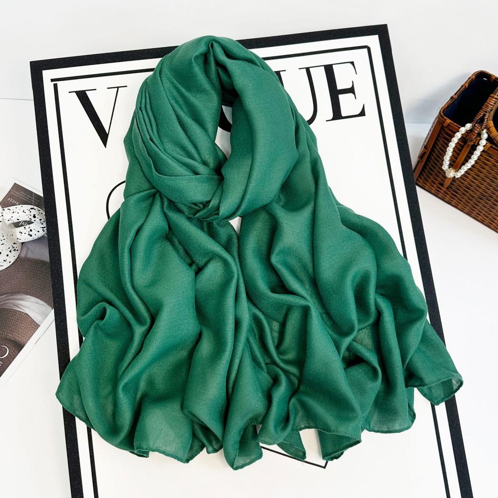 Cotton And Linen Scarf Women'S Yarn Scarf Solid Color Scarf Summer Sun Protection Breathable Shawl Retro Rough Edge Silk Scarf