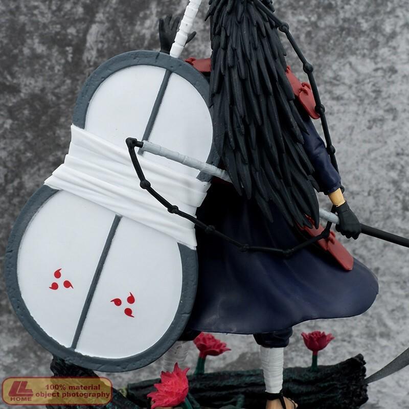 Anime Ninja Shippuden Uchiha Madara Circular Fan Battle Figure Statue Toy Gift