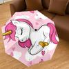 1PC unicorn hearts Umbrella-8-Rib Reinforced, Automatic Open, Lightweight & Durable, Cute Fashion Accessory for Outdoor, Beach or Casual Use, Beach Um