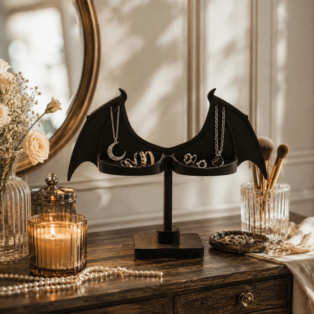 Halloween Ornaments Storage Rack Bat Wing Jewelry Display Stand Eyeglasses Holder Bedroom Decor