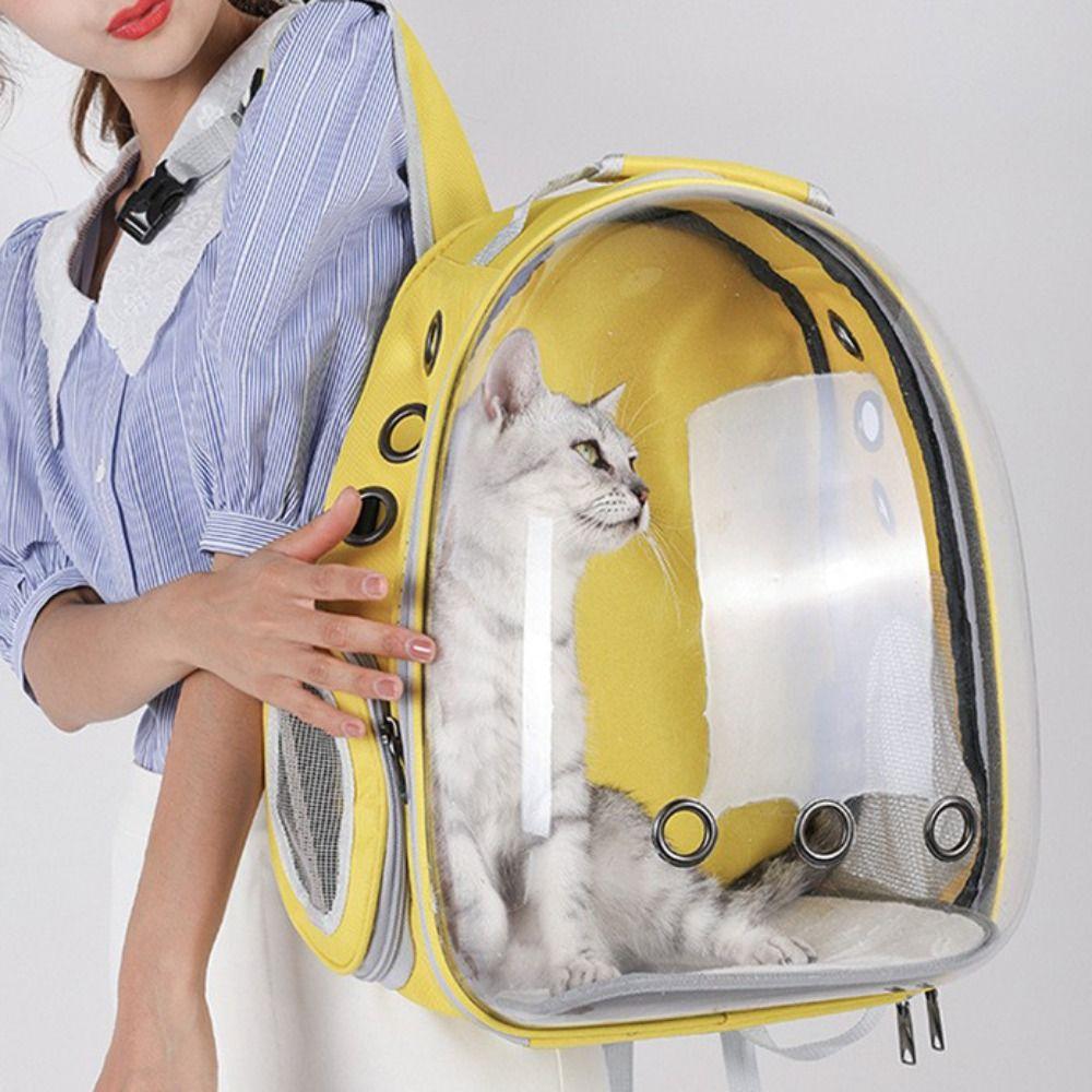 Large Space Transparent Pet Carrying Bag Breathable Pet Carrying Backpack Pet Travel