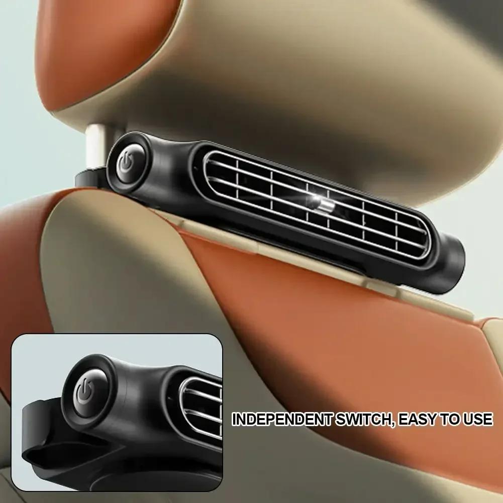 Вентилятор охлаждения заднего сиденья автомобиля, электрический, автоматический вентилятор заднего сиденья автомобиля, 3 скорости, регулируемая скорость ветра, охлаждающее устройство для мини-автомобилей, автофургонов, седанов