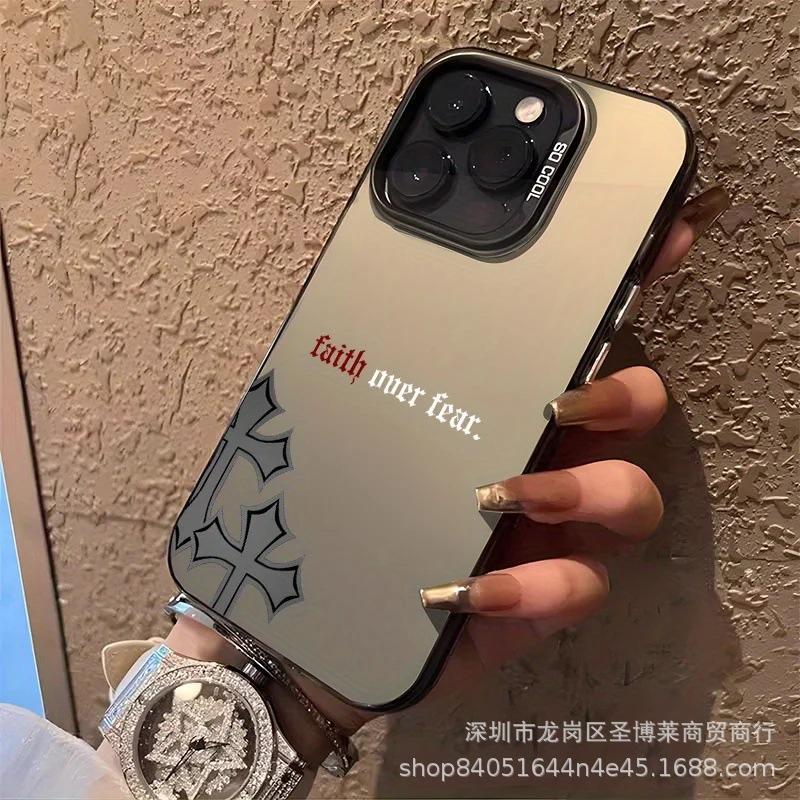Простой английский Подходит для Apple 15 Цвет Серебристый iPhone14promax Креативный 13/11 Матовый 16 Защитный чехол 17