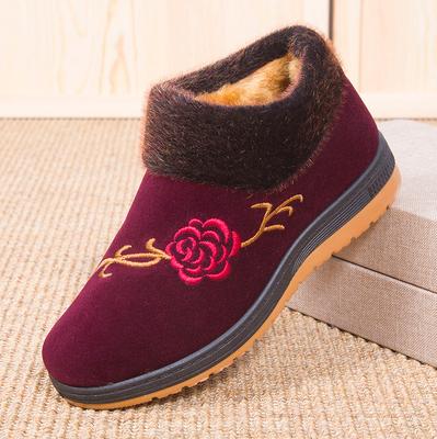 2025 старые пекинские тканевые туфли женские туфли зимние пожилые хлопковые туфли женские бархатные теплые пожилые мягкая подошва бабушка хлопковые сапоги