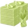 VACVELT 12 Pack Gold Satin Napk 12x12 Inch Wedding Napk, Scalloped Elegant Dinner Napk Square Table Napk Decor, Silky Satin Cloth Napk for Restaurant
