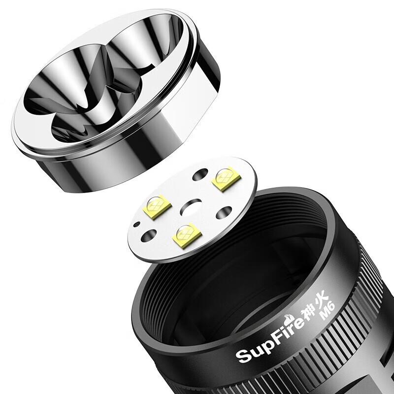 SupFire M6-P50 Long-Range Type-C Rechargeable Emergency Flashlight