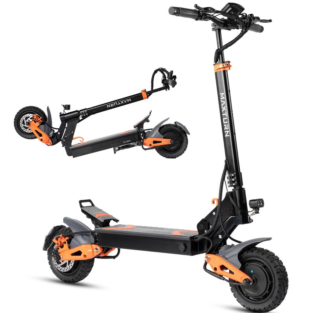 MAXTURN X1 Ultra All-Terrain Electric Scooter For Adult 48V20.8Ah Battery 1100W Motor 75KM Range 55KM/H Top Speed Off-road Tires E-Scooter