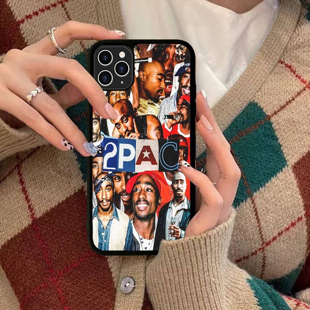 Rapper T-Tupac S-Shakur For IPhone 17 16 Pro Max Air 15 14 13 12 Mini Plus 11 Hard PC+TPU Phone Back Cover