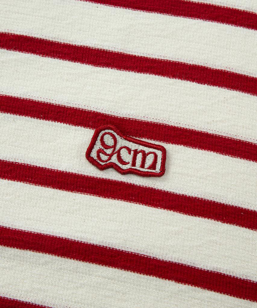 DIVINE DISTANCE Striped Wappen Long Sleeve [Red]