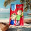 Custom Name Ultra-Soft Beach Towel with Charlie and Lola Theme,Ideal for Pool - Camping, Diving - Perfect Travel Essential, Vibrant Beach Towel.