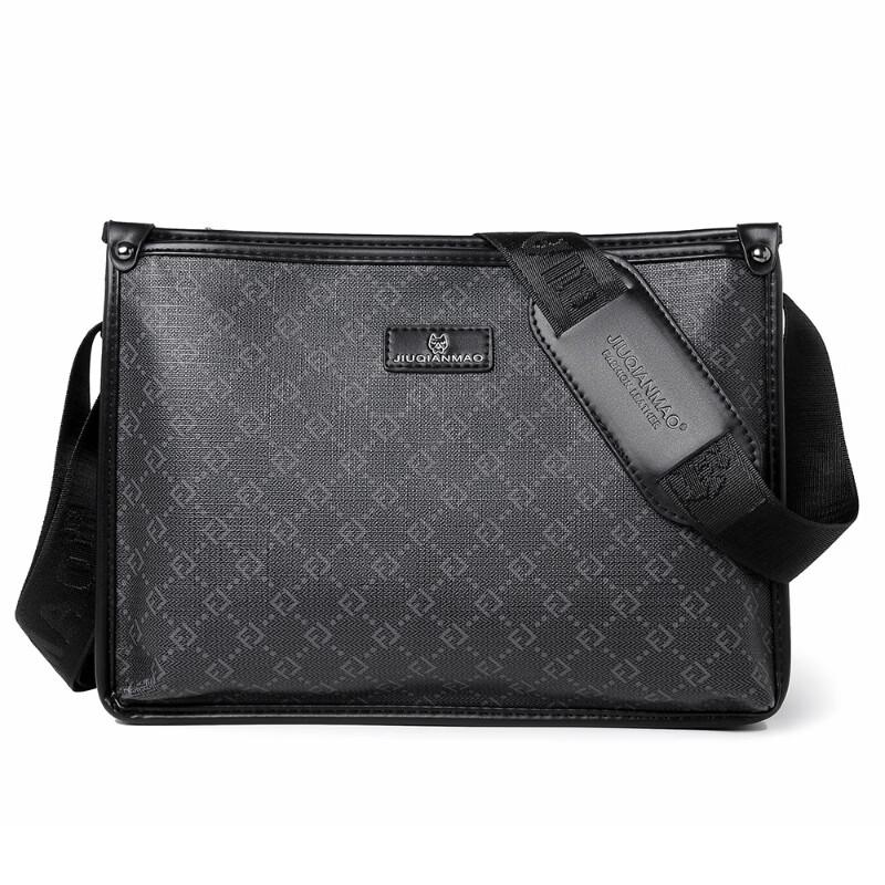 Li Shen Men's Plaid PVC Crossbody Bag