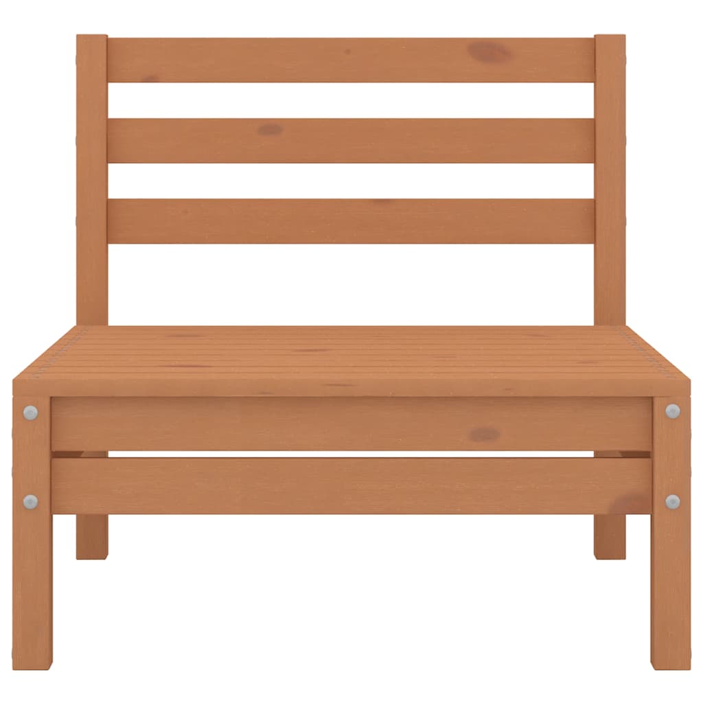 Garden Center Sofa Set 4 Pieces Honey Brown Solid Pine Wood