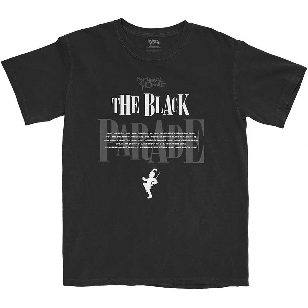 Men's My Chemical Romance Track Listing Slim Fit T-shirt Large Black