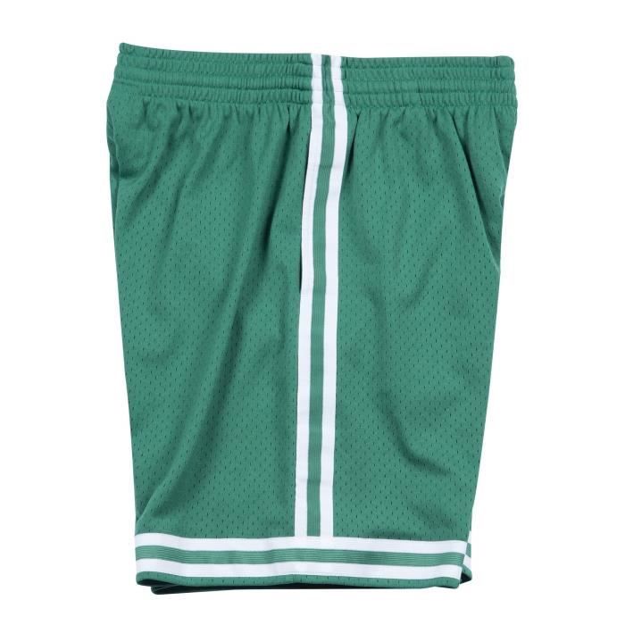 Short de basketball - m&amp;n - boston celtics road 1985-86 - blanc - homme - respirant