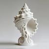 Фигурка Белой Раковины, 3D-печатное Морское Прибрежное Настольное Украшение для Гостиной, Тумбы под Телевизор, Полки Книжного Шкафа, Декора Шкафа