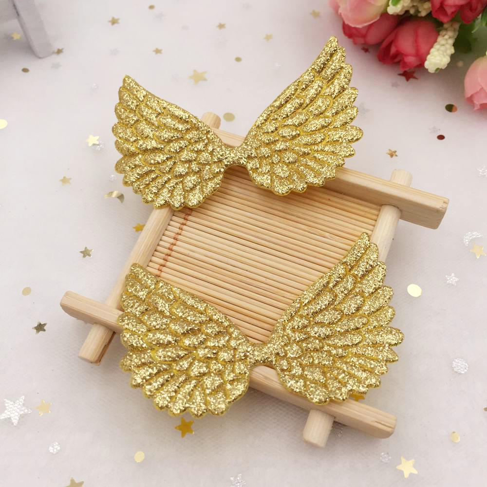16pcs 42mm*70mm Glitter Paillette Big Angel Wings Appliques Patches Wedding DIY Craft Supplies