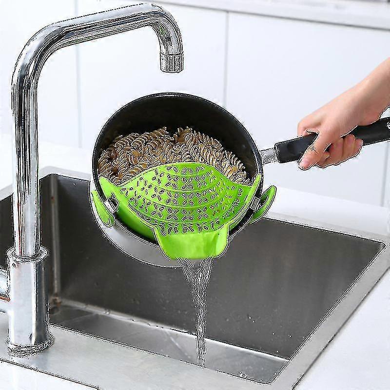 5pcs Noodle, Vegetable, And Fruit Water Filter Compatible With Various Caliber Pots And Tools, Temperature Resistant Silicone