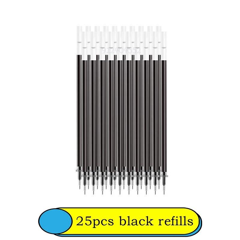 Набор из 6-25 шт. Гелевых ручек 0,5 мм Нейтральные ручки Черный/Синий/Красный Цвет Сменные стержни Плавное письмо Школьные канцелярские принадлежности