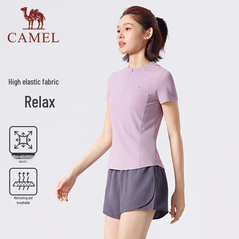 Camel Женский спортивный комплект из двух предметов: шорты для бега и фитнеса