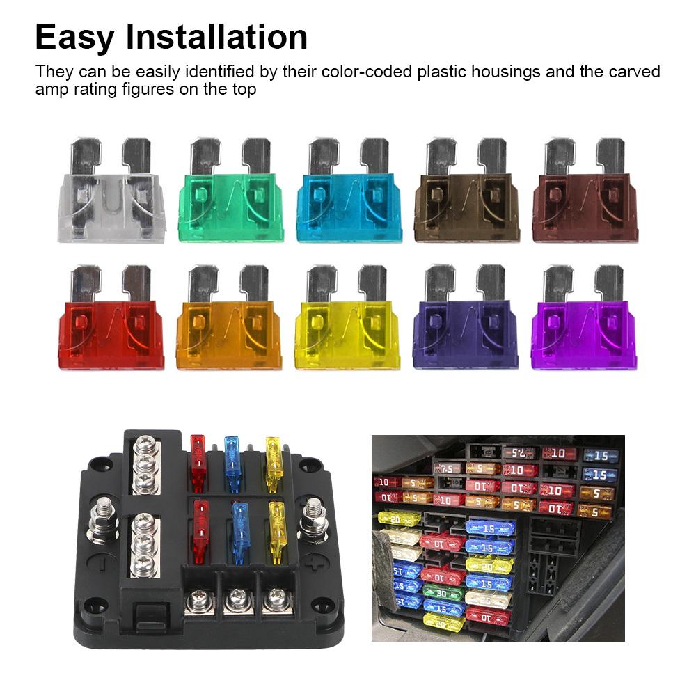 Car Truck Fuses Auto Blade Type Fuse Set Clip Assortment 2A 3A 5A 7.5A 10A 15A 20A 25A 30A 35A 40A Amp