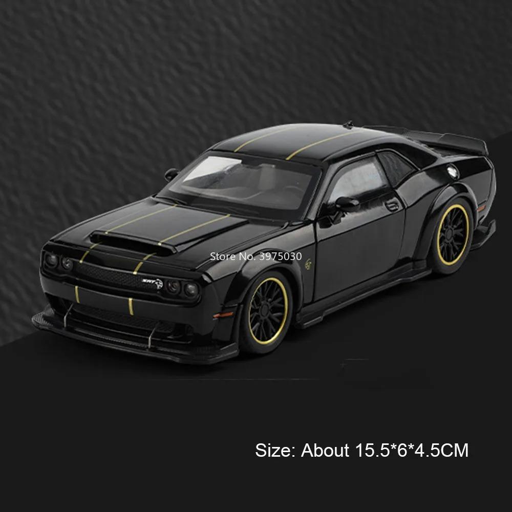 1:32 Scale Challenger SRT Hellcat Toy Supercars Alloy Diecast Models Doors Opened Wheel Steering Miniature Sports Car Gifts