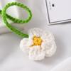 8Styles Knitted Car Rearview Mirror Hanging Ornament Car Interior Decoration Strawberry Pendant Daisy Lanyard Bag Pendant