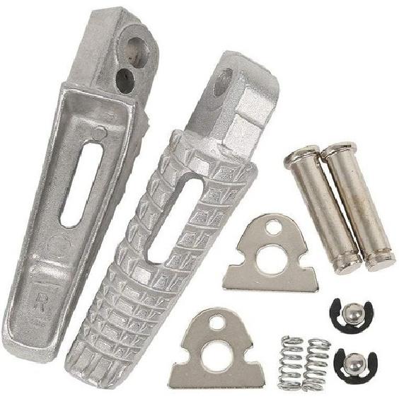 Motorcycle Footpeg Rear Footrest Foot Pegs Fits For 600 Silver#Rear#2