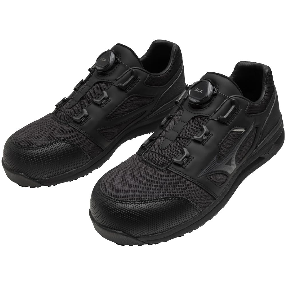 Mizuno Almighty LS II Work Shoes Store BOA Toe Size Black (Direct Exclusive) F1GA2202, 52L, Cap, Slip-Resistant, Durable, 27.0 Cm,
