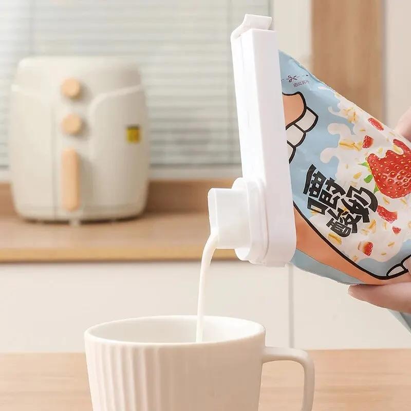 1 шт. Пластиковый многофункциональный зажим для запечатывания с крышкой, зажим для запечатывания пищевых пакетов, зажим для закусок и консервации