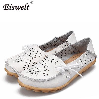 Женские лоферы из натуральной кожи больших размеров на плоской подошве, Мокасины Gommino с круглым носком