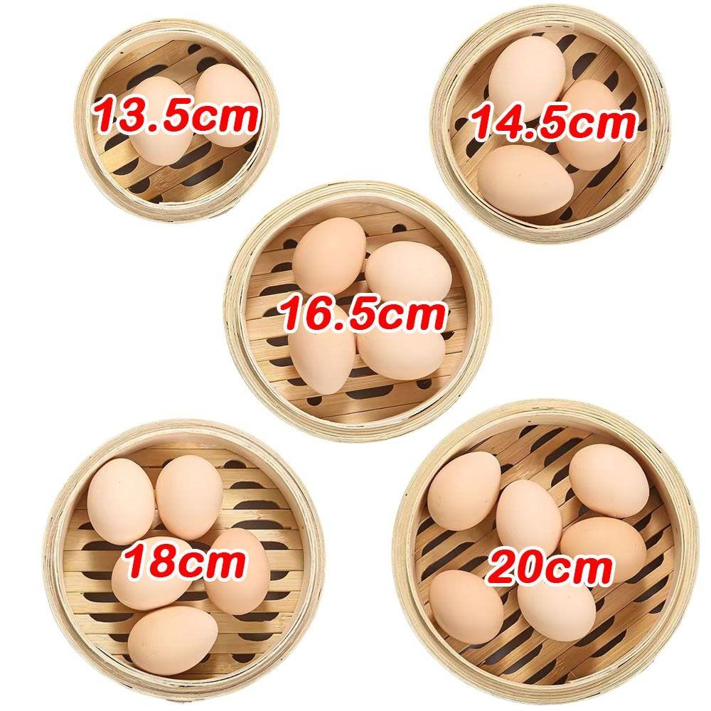 Новая ручная бамбуковая пароварка, штабелируемая, с крышкой, корзина-пароварка, большая вместимость, кухонная посуда, для приготовления клейкого риса