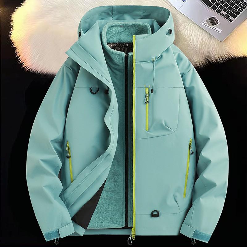 Mens Hooded Outdoor Tactical Jacket With Removable Insulated Liner Wear