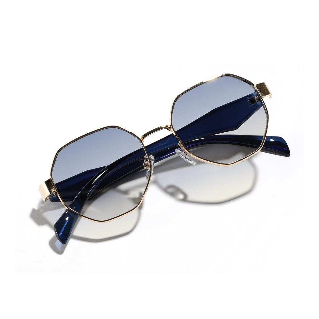 Очки квадратные многоугольные металлические солнцезащитные очки мужские солнцезащитные очки женские Ins