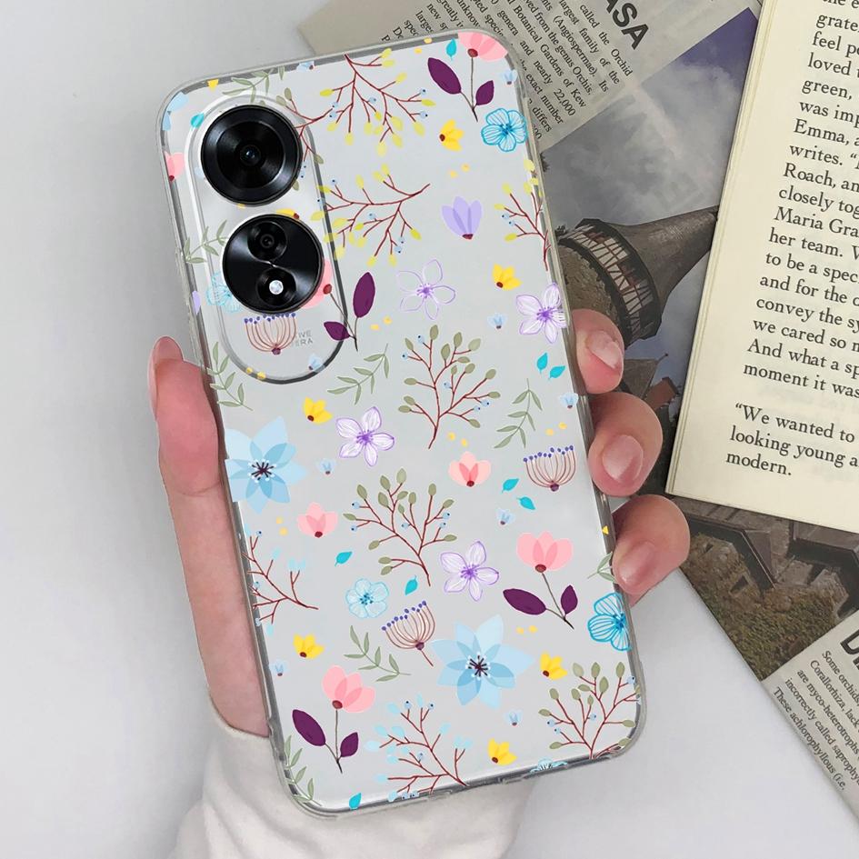 Чехол для OPPO Reno12 Pro 5G Realme C63 C61 A59 A60 4G задняя крышка с красочным узором, высококачественная защитная пленка для экрана, силиконовый мягкий чехол из ТПУ для телефона OPPO
