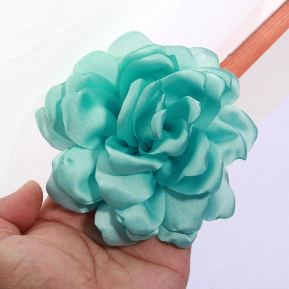 Handmade Lapel Pin Accessories Fabric Artificial Flowers DIY Sewing Patches  for Headbands Headwear