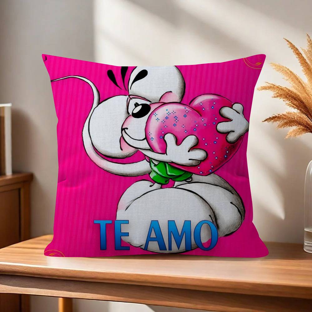 Cartoon DDiddl love cute kawaii Pillowcase toon Gift Cushion Cover Bedroom Home Sofa Chair Seat Decor pillow case