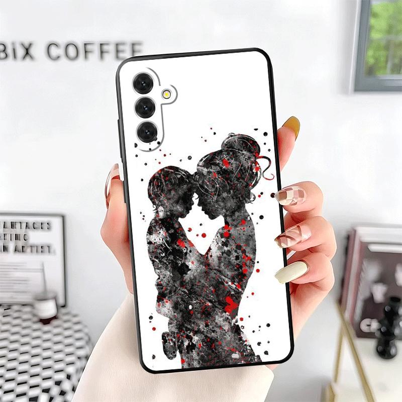 Mom Baby Girls Theme Soft Phone Case for Samsung A17 A37 A57 A16 A26 A36 A56 A15 A25 A35 A55 A14 A24 A34 A54 A13 A23 A33 A53 A52