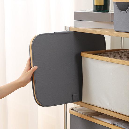 Storage Basket Foldable Deep Large Capacity Thickened Stable Structure With Handle Keep Neat Space Saving Toy Clothes Storage Backet Laundry Backet